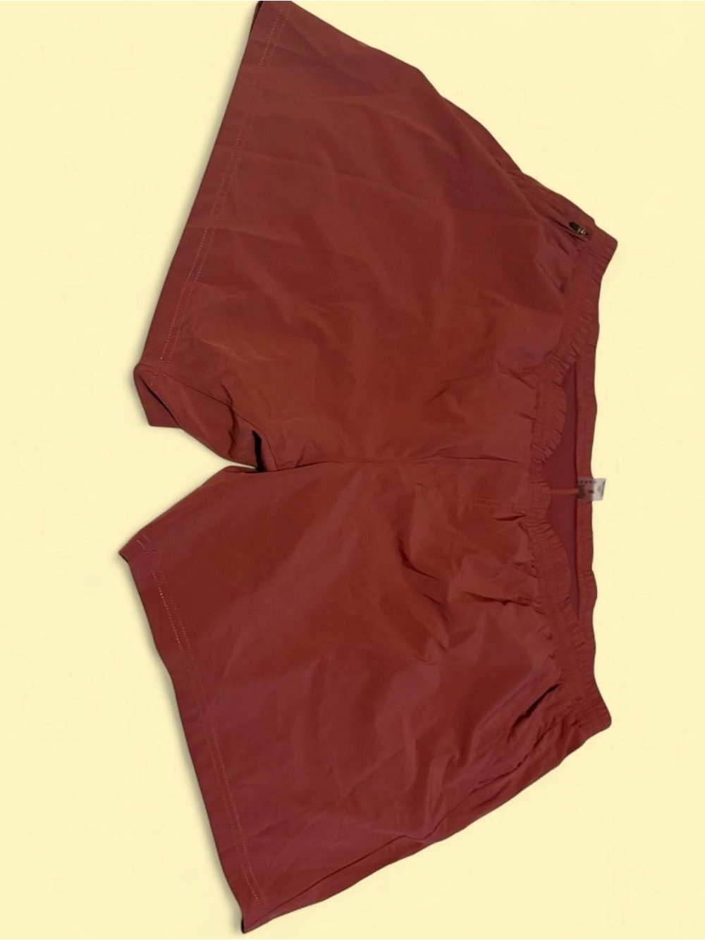 Men's Casual Elastic Waist Shorts - Clay Red Coral Rust